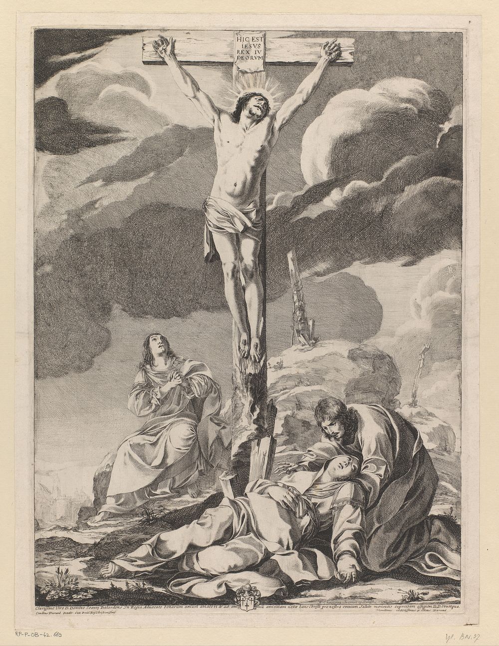 Christus aan het kruis (1641 - 1653) by François Chauveau, François Chauveau and Claude Durand