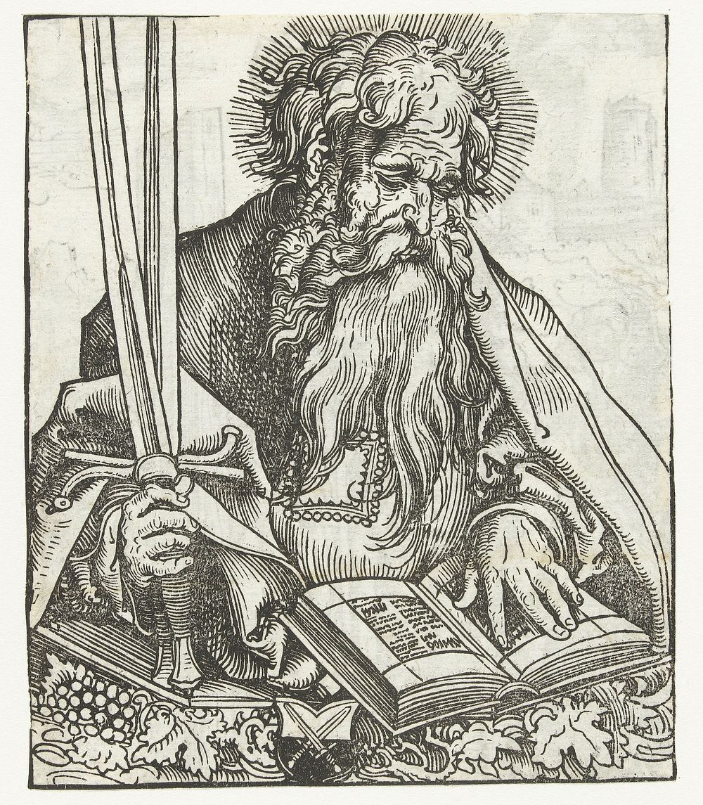 Reliekbuste van Paulus met een boek en zwaard (1509 - 1553) by Lucas Cranach I