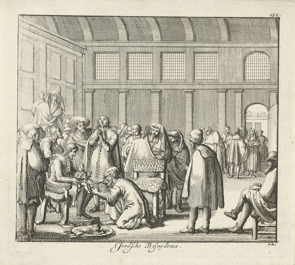 Joodse besnijdenis (1683) by Jan Luyken and Timotheus ten Hoorn