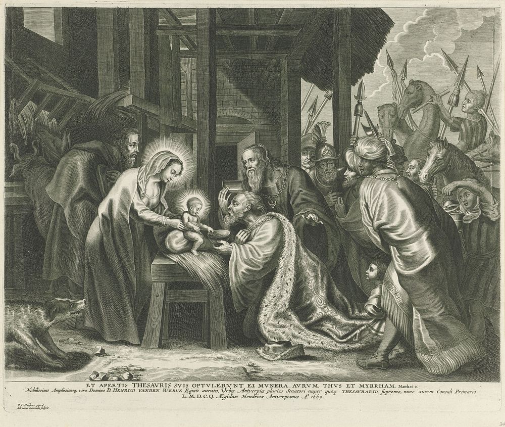 Aanbidding der koningen (1663) by Adriaen Lommelin and Peter Paul Rubens