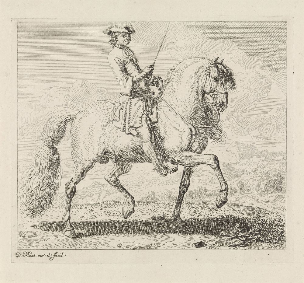 Ruiter naar rechts (1669 - 1717) by Dirk Maas and Dirk Maas