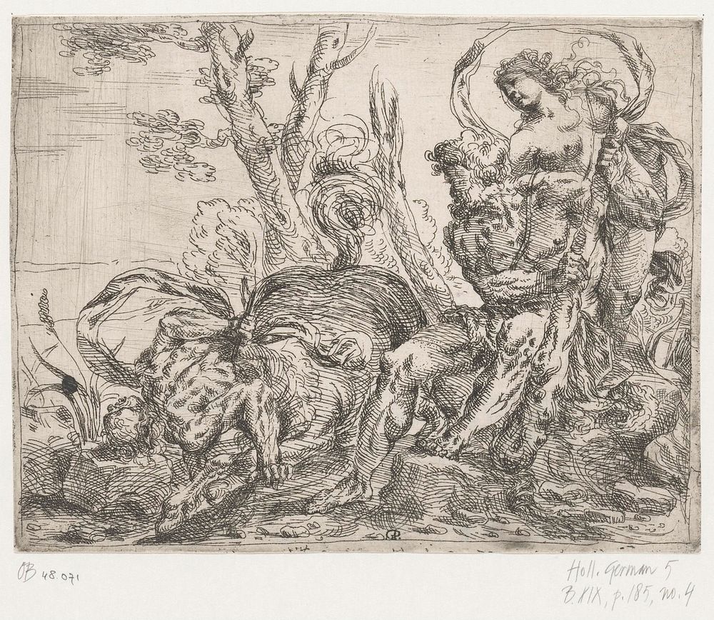 Hercules doodt de centaur Nessus (1628 - 1659) by Giovanni Pietro Possenti