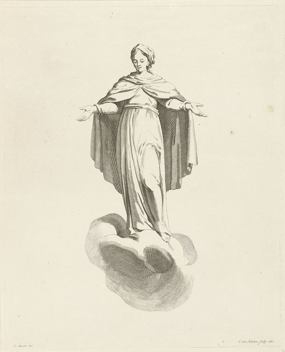 Maria op een wolk (1780) by Christiaan van Houten and Jacob Maurer