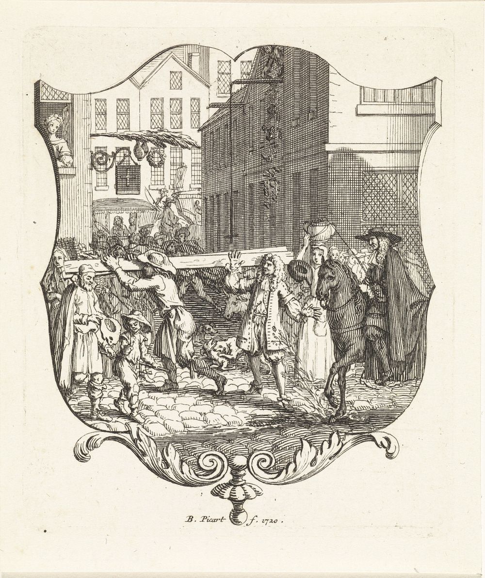 Stadsstraat (1720) by Bernard Picart