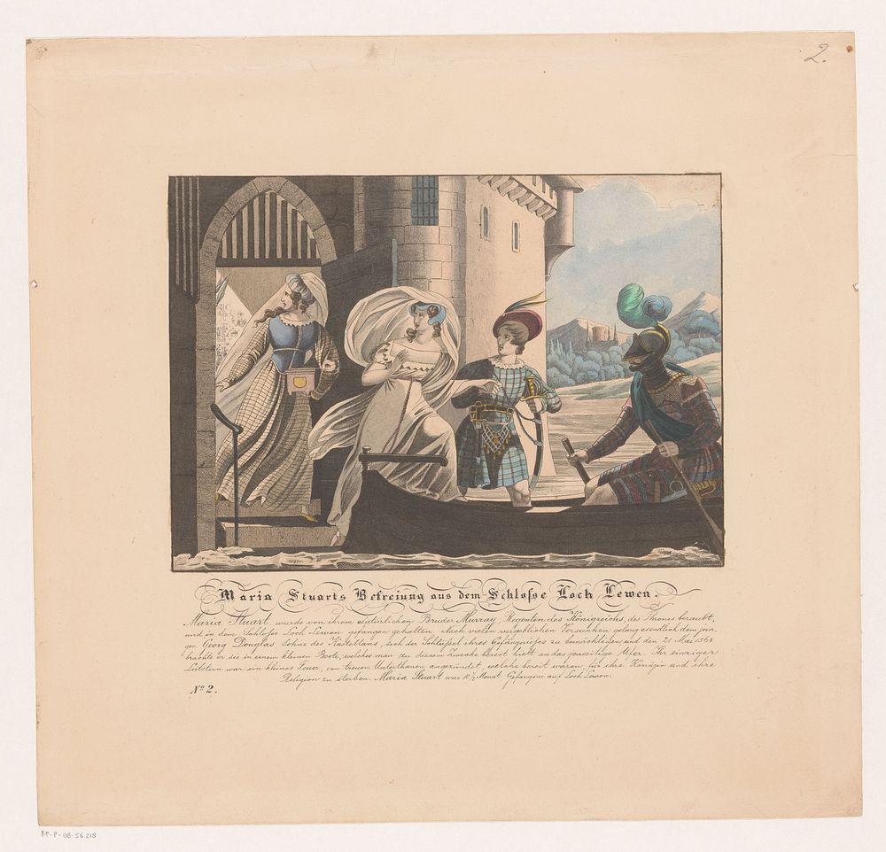 Ontsnapping van Maria I Stuart uit Lochleven Castle (1800 - 1899) by Wolf graveur