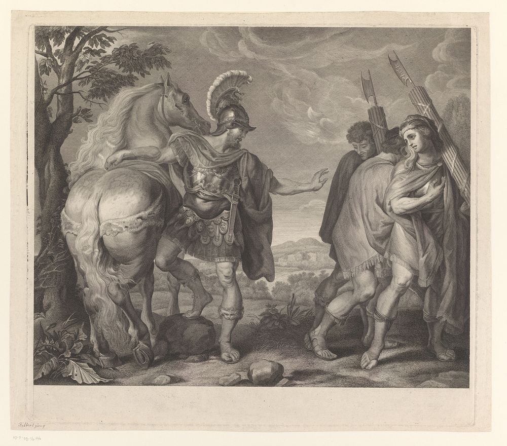 Decius Mus stuurt de lictoren weg (1759) by Gustav Adolph Müller, Peter Paul Rubens, Domenico Mainardi and Frans I Stefan…