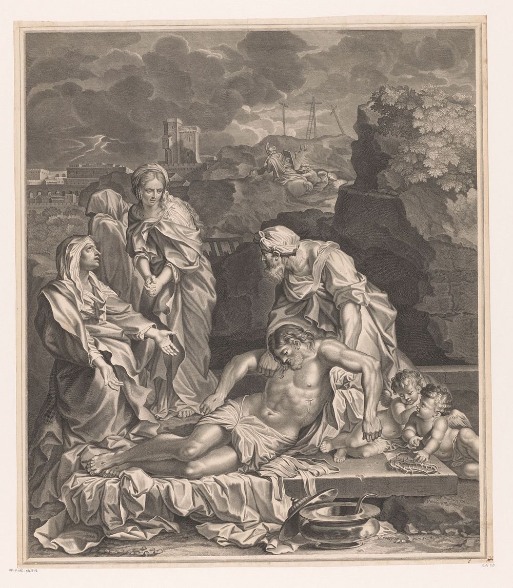 Bewening (1670 - 1680) by Jean Boulanger, Sébastien Bourdon, François de Poilly I and Franse kroon