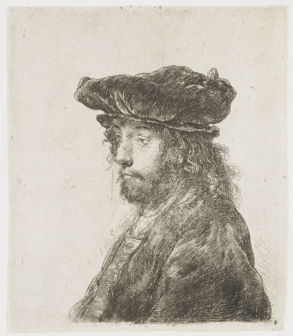 The fourth Oriental head (c. 1635) by Rembrandt van Rijn, Jan Lievens and anonymous
