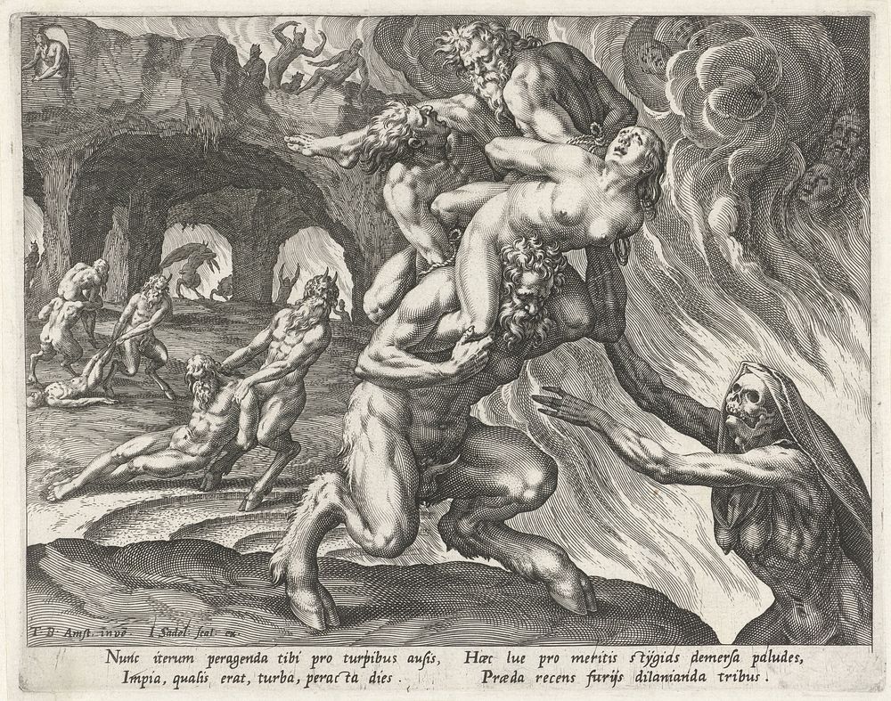 Hel als een van de vier uitersten (1560 - 1600) by Johann Sadeler I, Dirck Barendsz and Johann Sadeler I