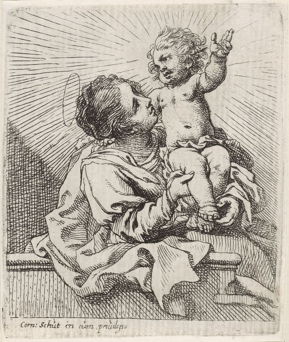 Madonna met kind (1618 - 1655) by Cornelis Schut I and Cornelis Schut I