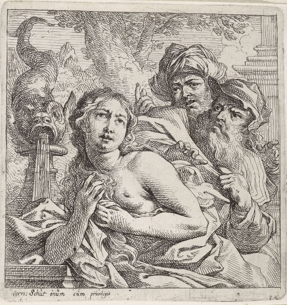 Susanna en de ouderlingen (1618 - 1655) by Cornelis Schut I and Cornelis Schut I
