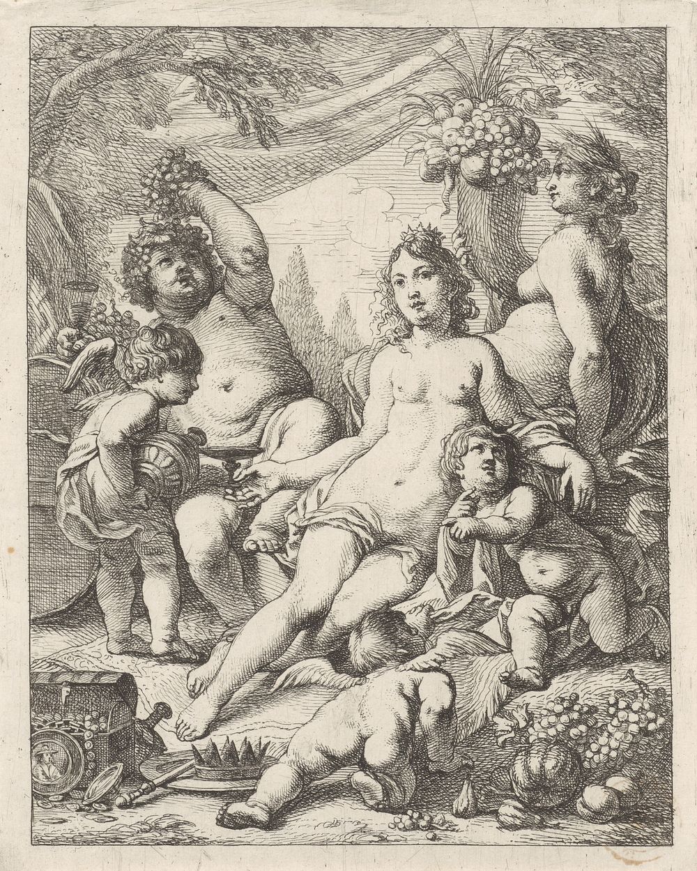 Bacchus, Ceres en Venus (1618 - 1655) by Cornelis Schut I and Cornelis Schut I