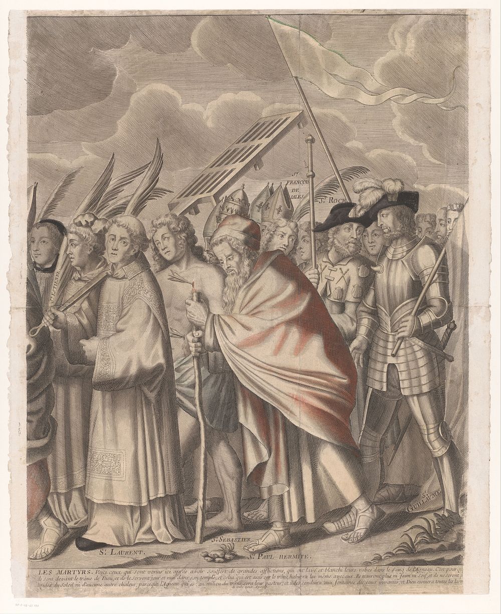 Triomftocht van Christus met figuren uit het Oude en Nieuwe Testament (1687 - 1694) by Nicolas de Larmessin I, Pierre…