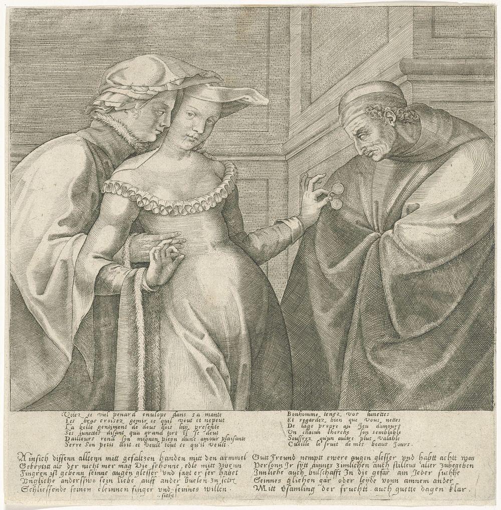 Allegorie op de liefde en op de impotentie (1565 - 1675) by anonymous and Pieter Perret