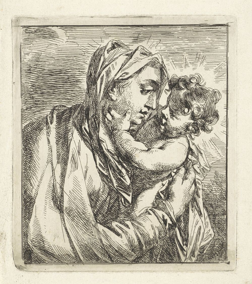 Maria met Christuskind (1705 - 1754) by Jacob de Wit
