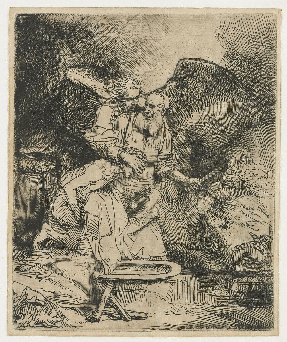 The Sacrifice of Abraham (1655) by Rembrandt van Rijn and Rembrandt van Rijn