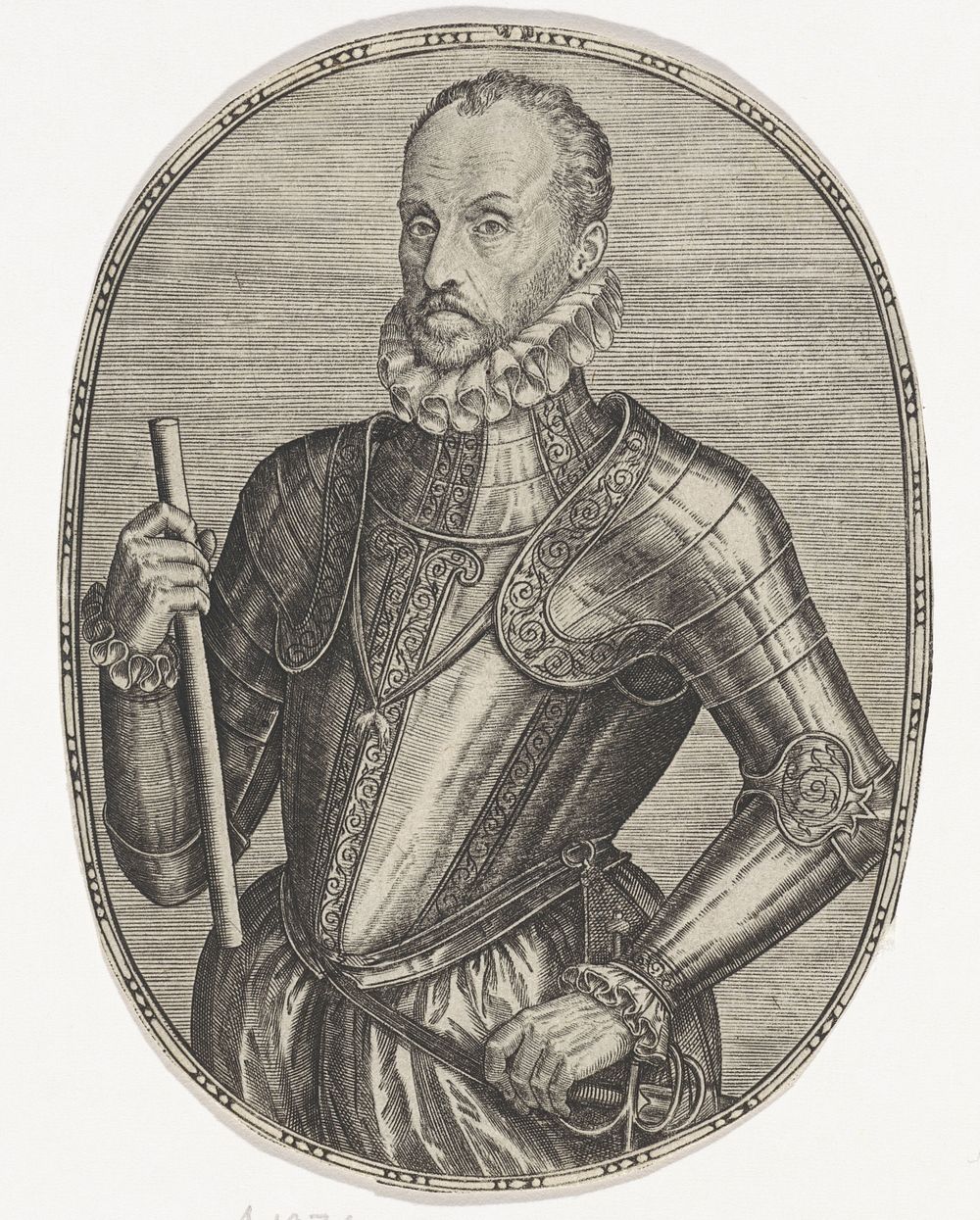 Portret van Willem I, prins van Oranje (1576 - 1580) by Johannes Wierix