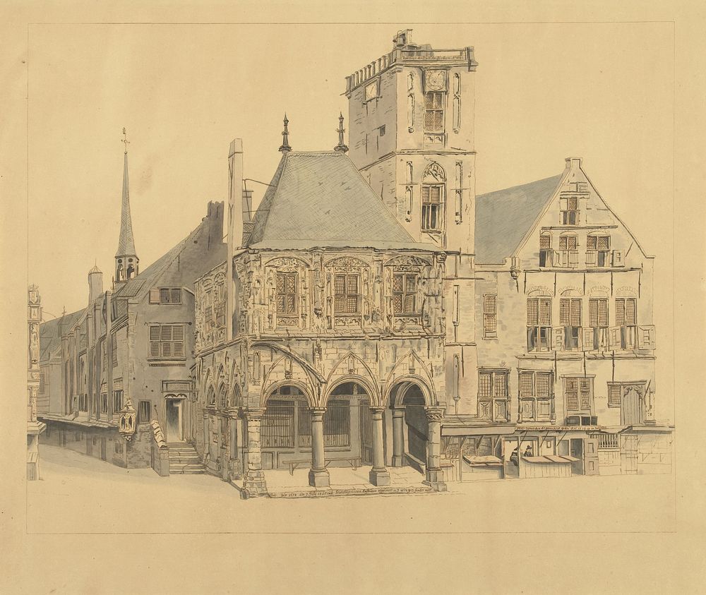 Het Oude Stadhuis van Amsterdam, 1641 (1778 - 1838) by Anthonie van den Bos and Pieter Jansz Saenredam