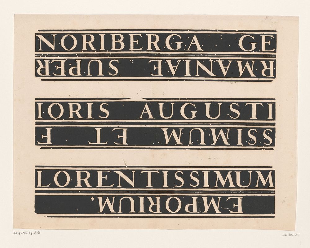 Tekstblad bij gezicht op Neurenberg (1666) by anonymous