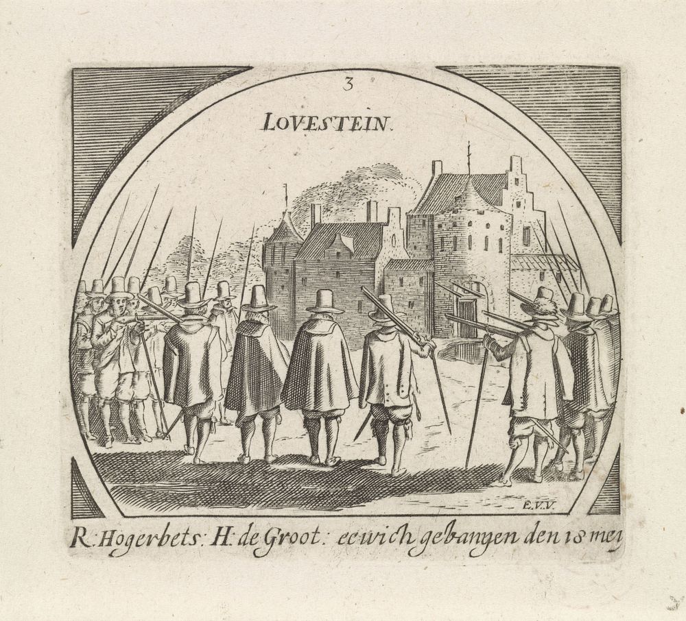 Soldaten bij slot Loevestein (1619 - 1621) by Esaias van de Velde and Jan van de Velde II