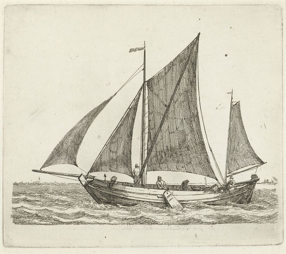 Schokker op binnenwater (1791) by Gerrit Groenewegen