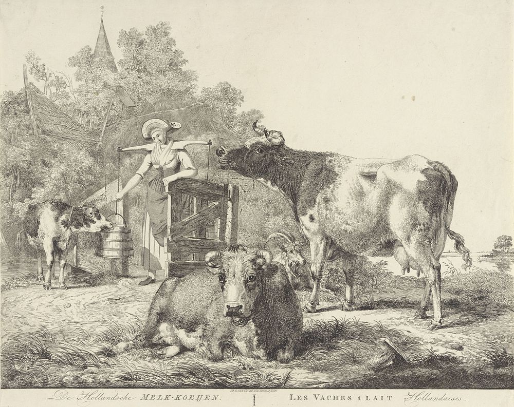 Koeien en melkmeid (1803) by Pieter Gerardus van Os and Pieter Gerardus van Os