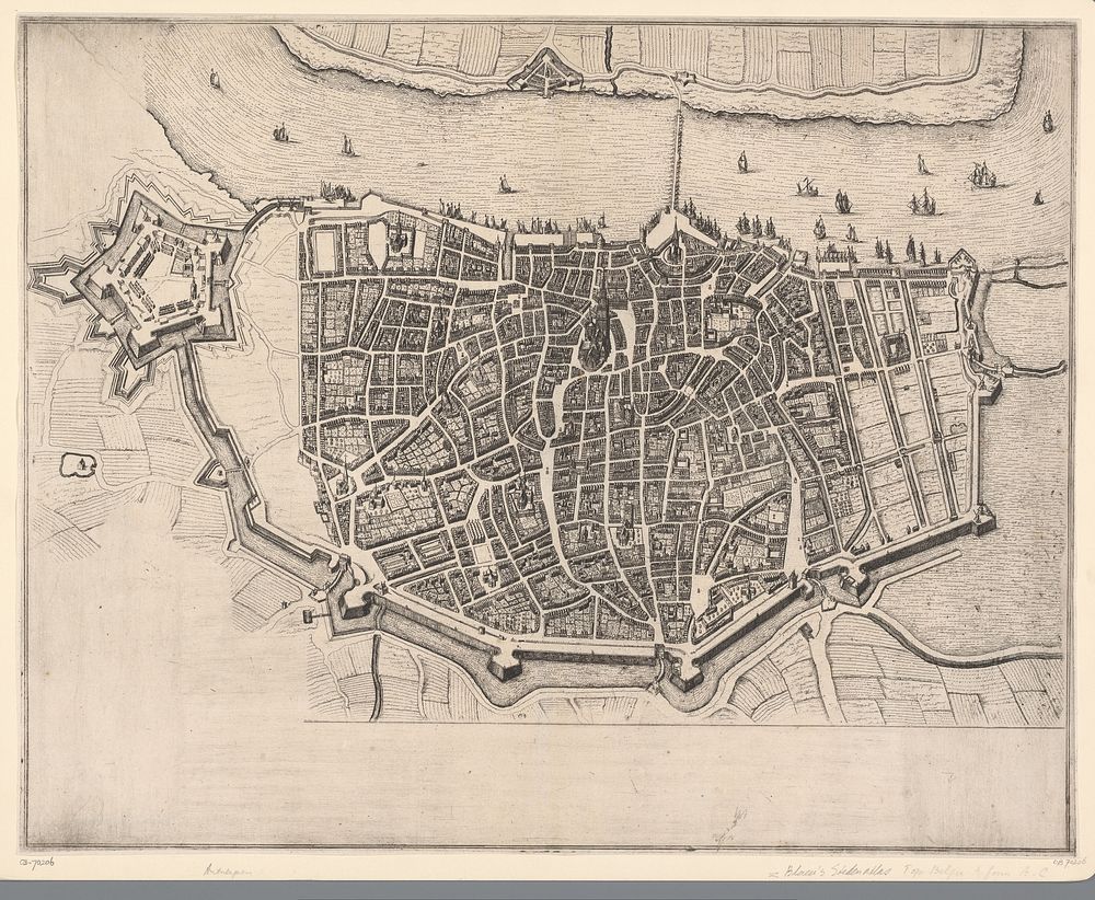Plattegrond van Antwerpen (1649 - 1652) by anonymous and Johannes Willemszoon Blaeu