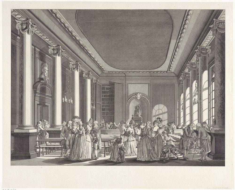 Gehoorzaal in Felix Meritis, 1789 (1794) by Reinier Vinkeles I, Noach van der Meer, Jacques Kuyper and Pieter Barbiers I