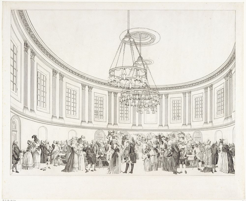 Concertzaal in Felix Meritis, 1791 (1791) by Reinier Vinkeles I, Noach van der Meer, Jacques Kuyper and Pieter Barbiers I