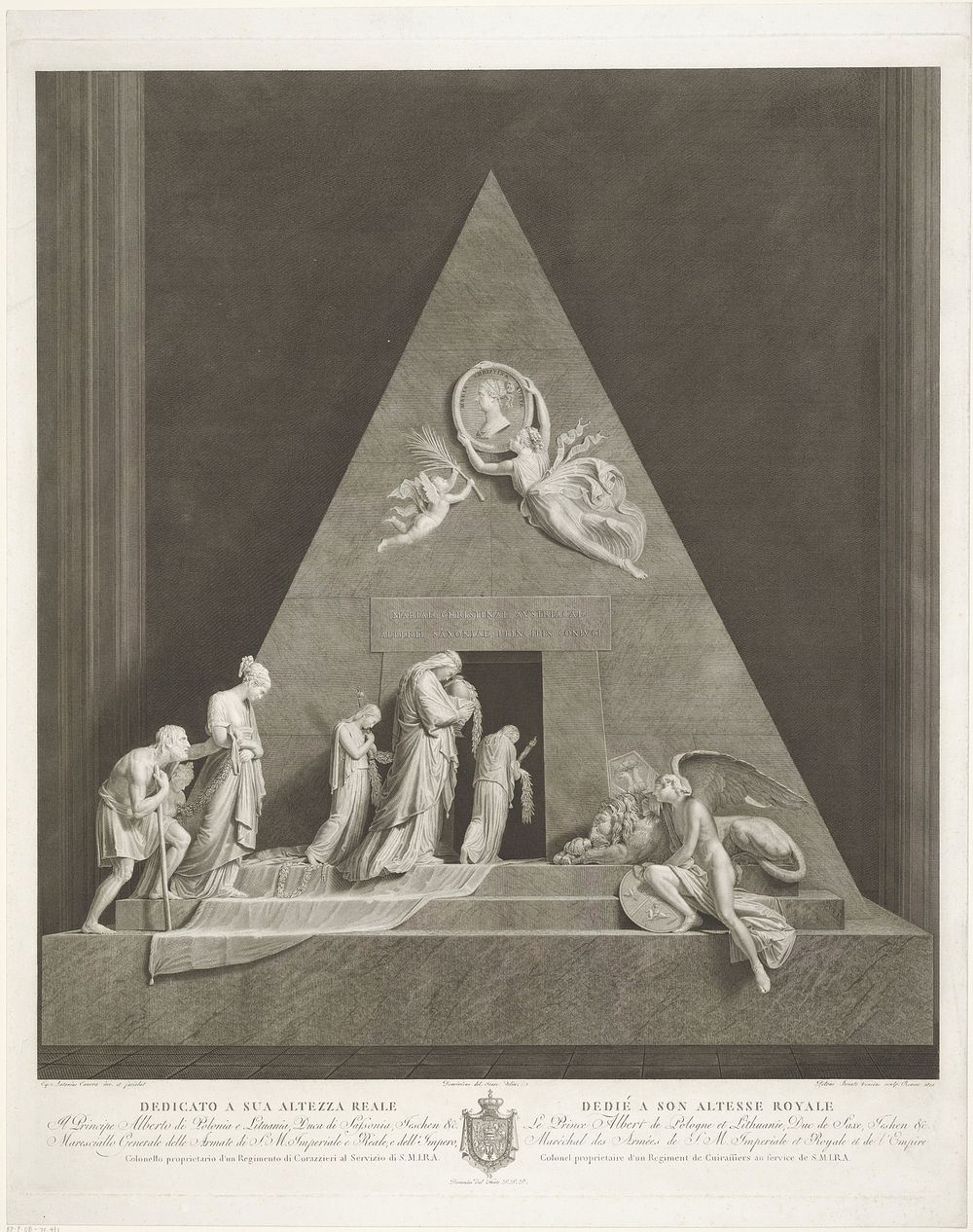 Funerary Monument of Maria Christina of Austria (1805) by Pietro Bonato, Domenico del Frate and Antonio Canova