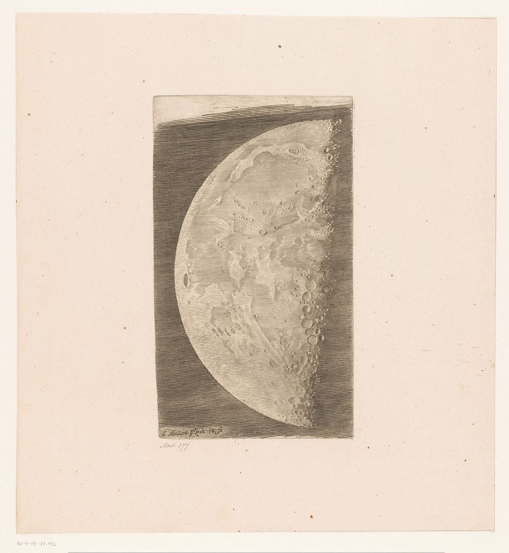 Laatste kwartier van de maan (1635 - 1688) by Claude Mellan and Claude Mellan
