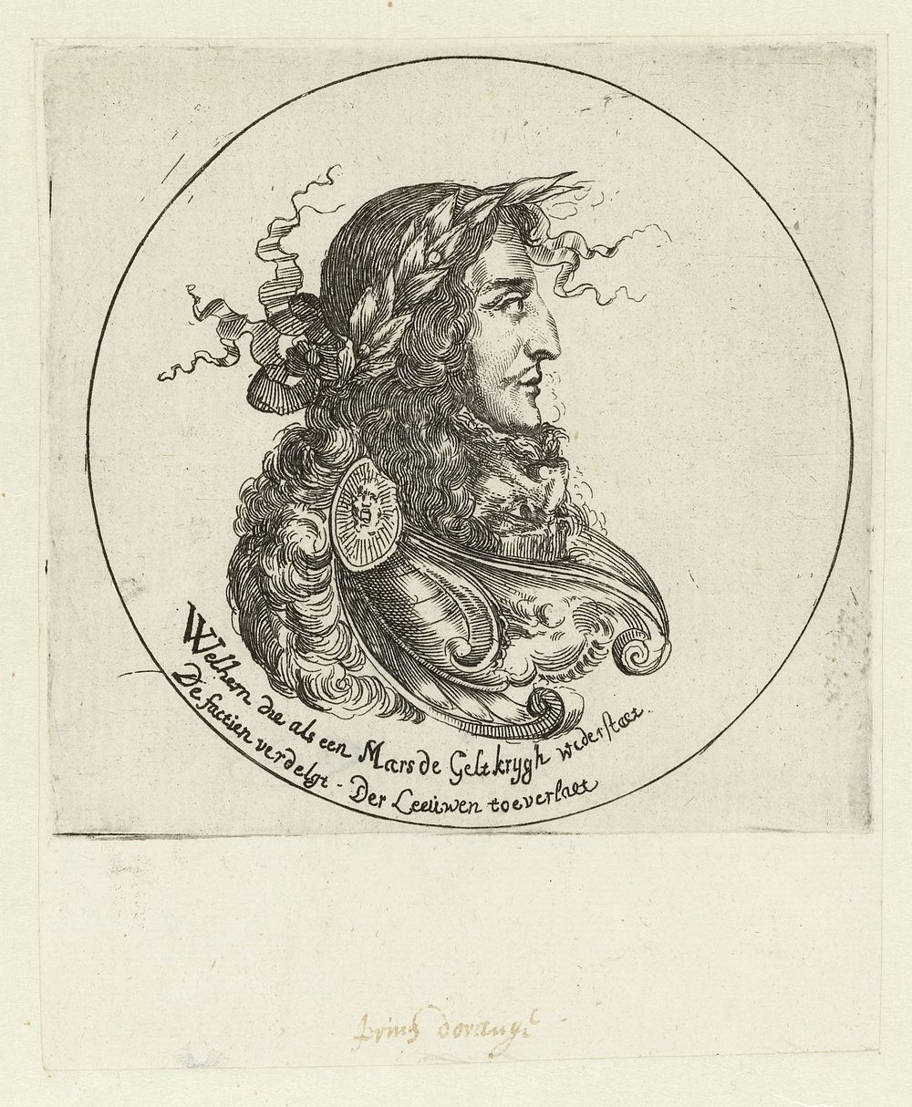 Portret van Willem III als Mars, 1672 (1672) by Romeyn de Hooghe