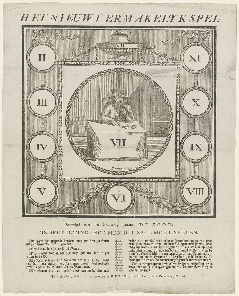 Het nieuw vermakelijk Spel / Gevolgd naar het Fransch, genaamd de Jood (1814 - 1830) by Jan Oortman Sr and Barend Koene III