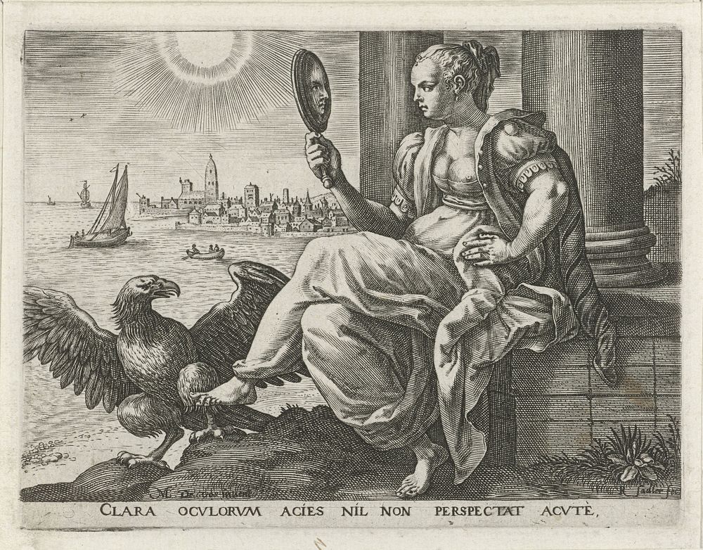 Gezicht (1581) by Raphaël Sadeler I, Maerten de Vos and Frans Floris I