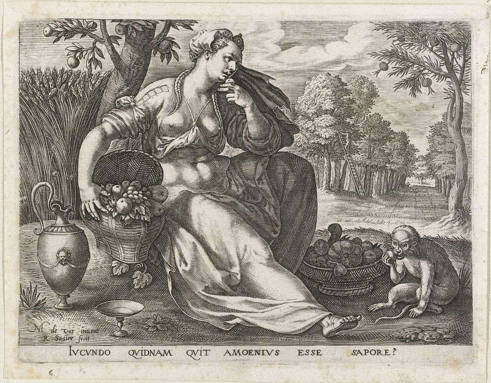 Smaak (1581) by Raphaël Sadeler I, Maerten de Vos and Frans Floris I