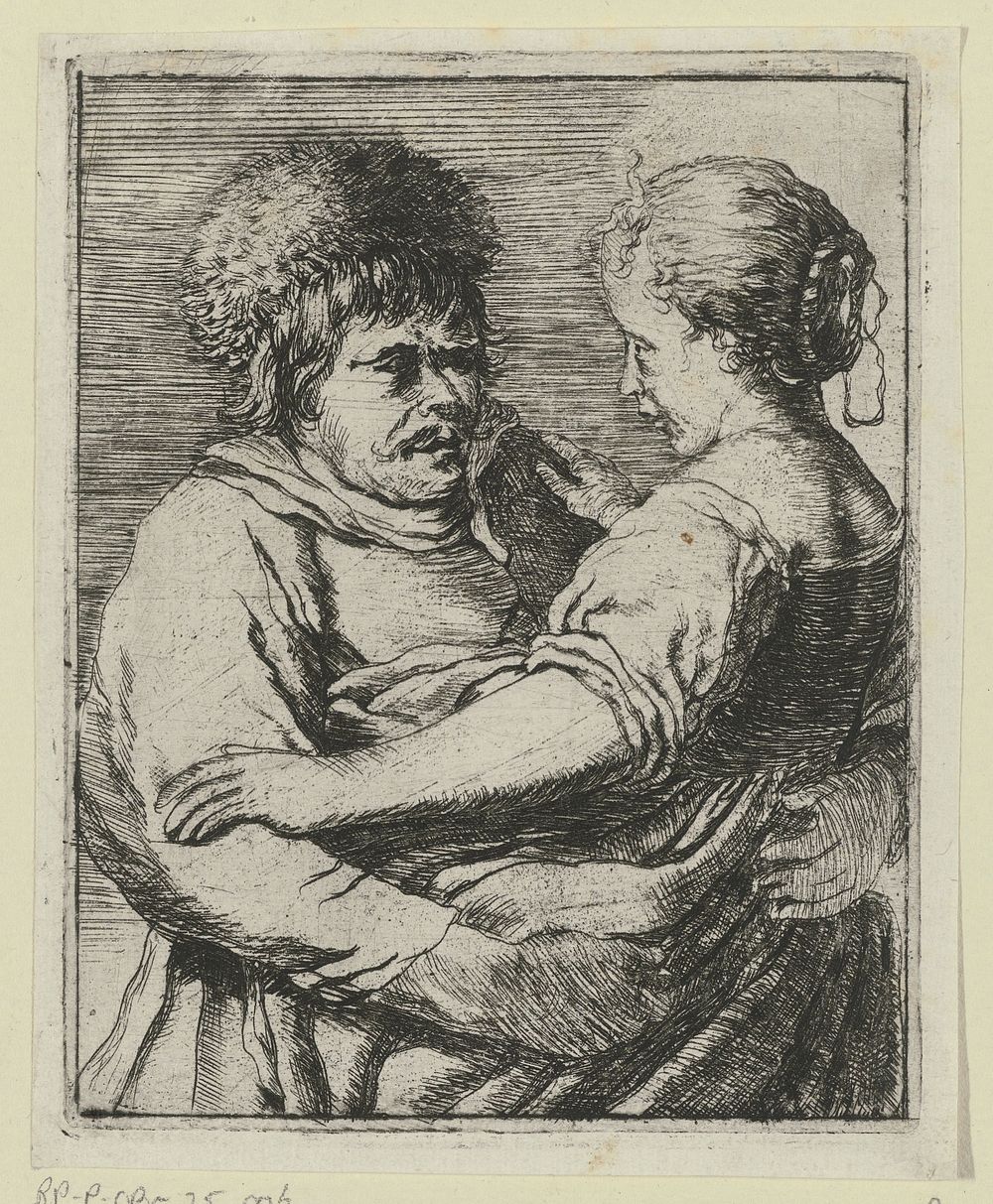 Vrijend paar (1600 - 1700) by anonymous and Johann Liss