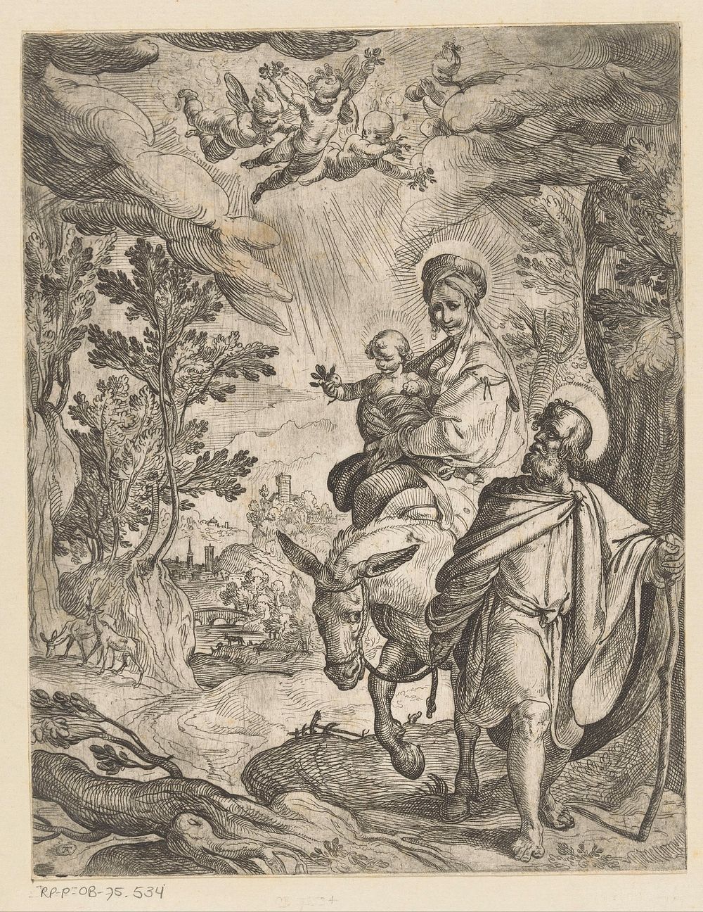 Vlucht naar Egypte (1565 - 1630) by Antonio Tempesta
