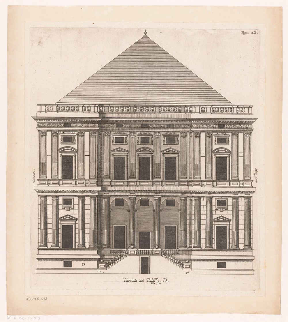 Opstand van de façade van de Villa Grimaldi te Genua (1622) by Nicolaes Ryckmans, Peter Paul Rubens and Spaanse kroon