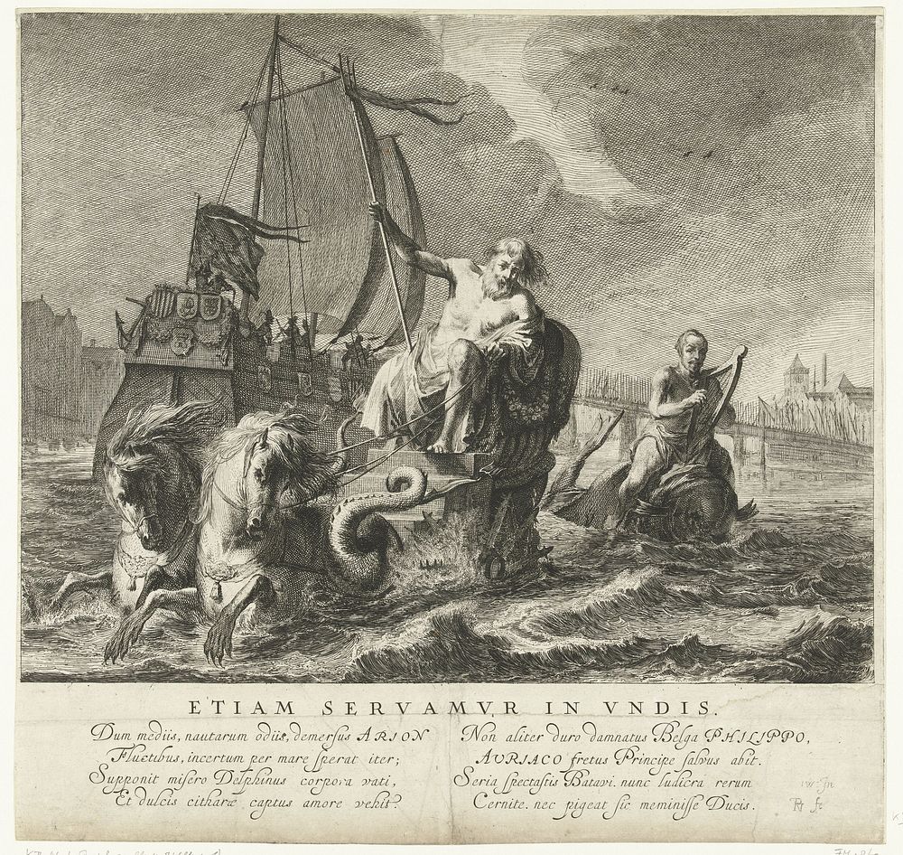 Tableau vivant met Neptunus en Arion, 1642 (1642) by Pieter Nolpe and Jan Wildens