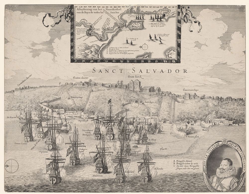 Overwinningen van Piet Hein op de Portugese oorlogs- en koopvaardijvloot in de baai bij San Salvador, 3 maart en 11 juni…