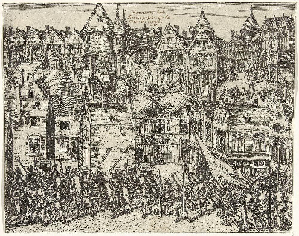 Calvinistisch oproer in Antwerpen bedwongen, 1567 (1613 - 1615) by anonymous and Frans Hogenberg
