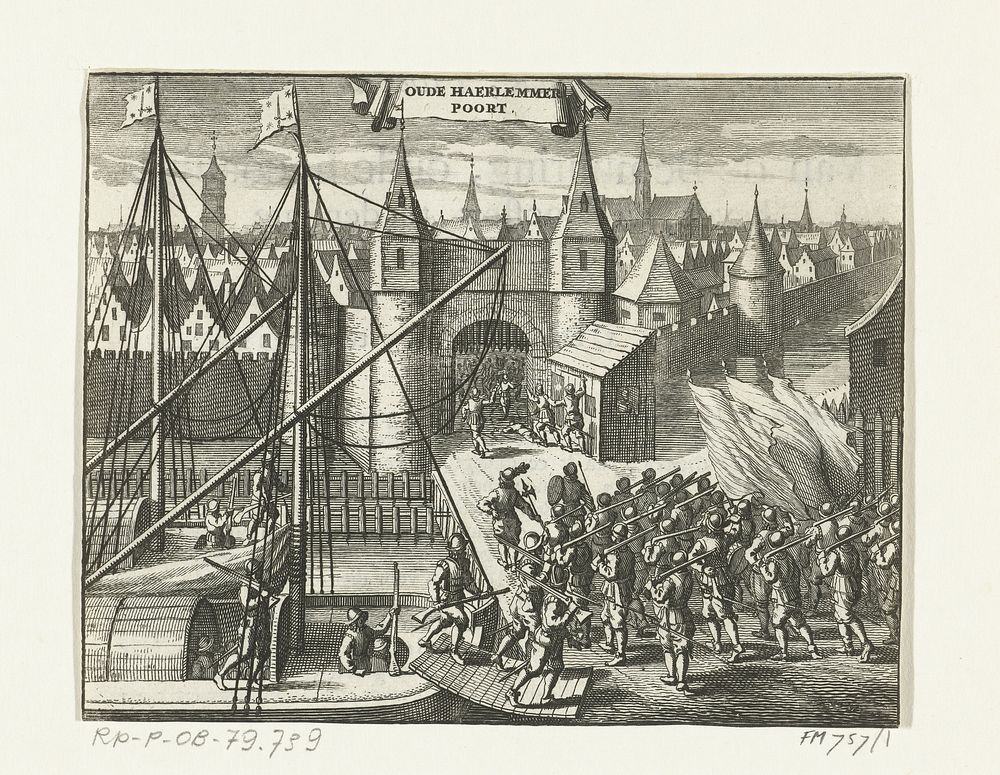 Poging om Amsterdam in te nemen, 1577 (1726) by anonymous and Frans Hogenberg