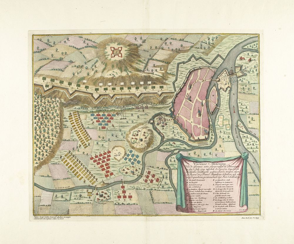 Gevecht bij Donauwörth, 1704 (1704) by Jan van Call II, Gideon von Berck and Anna Beeck