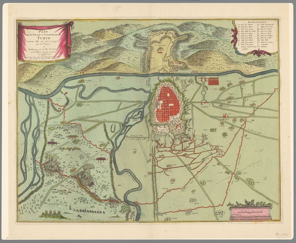 Beleg en ontzet van Turijn, 1706 (1706) by Pieter van Call II, Anna Beeck and Staten van Holland en West Friesland