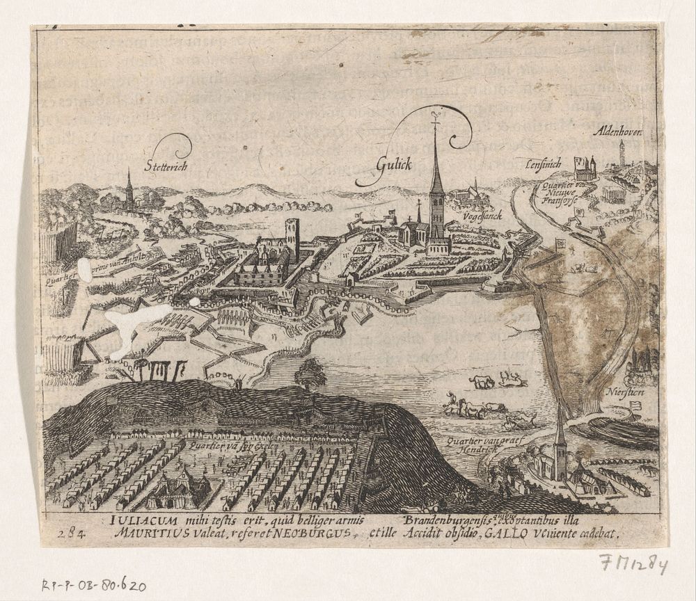 Prins Maurits belegert Gulik, 1610 (1613 - 1615) by Simon Frisius