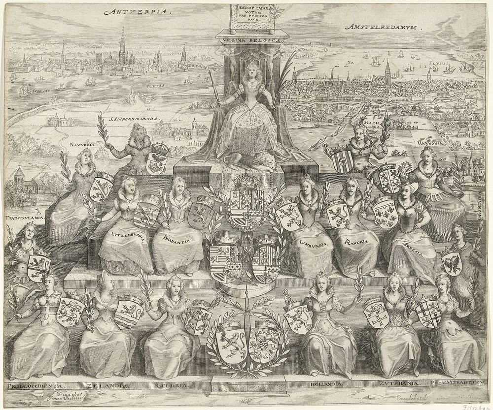 Monument voor de vrede in de Nederlanden, 1609 (1609) by anonymous, Jan Cornelisz van t Woudt and Henrick Lodewijcxsoon van…