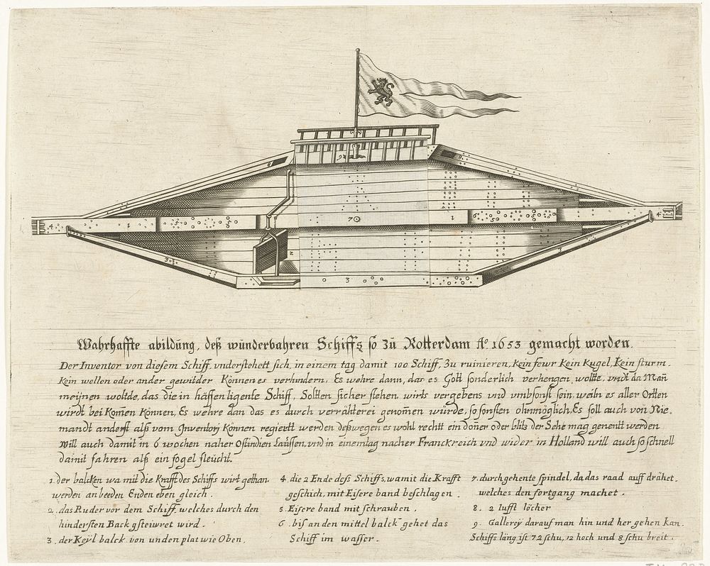 Het malle schip van Rotterdam, 1653 (1653) by anonymous