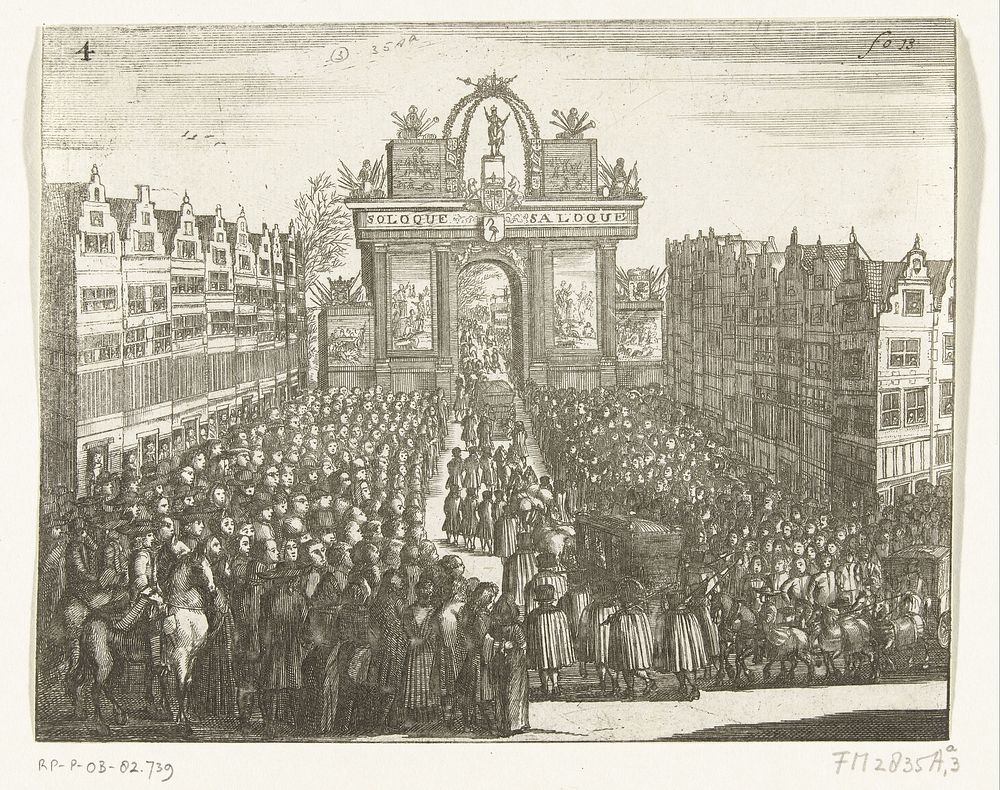 Erepoort opgericht op de Plaats te Den Haag, 1691 (1691) by anonymous