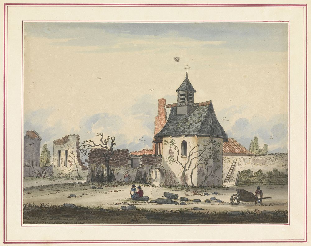 Ruïne van Hougoumont (1815 - 1825) by anonymous