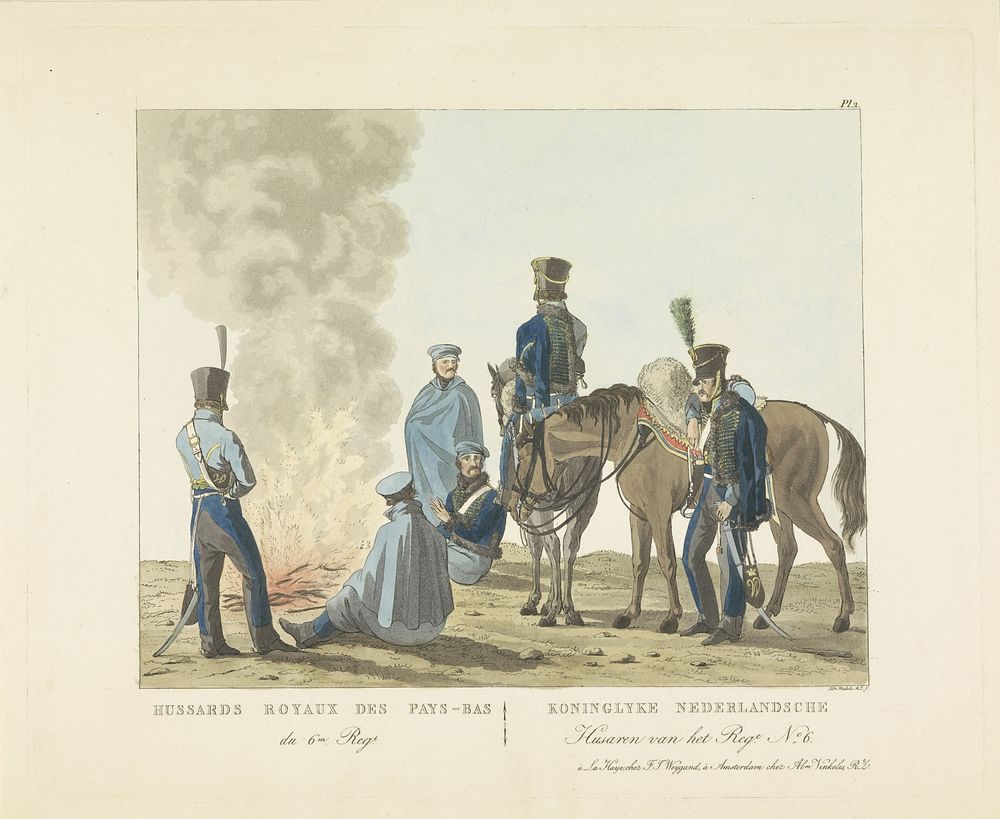 Huzaren van het 6e regiment, 1820-1825 (1820 - 1830) by Abraham Vinkeles and François Joseph Weygand